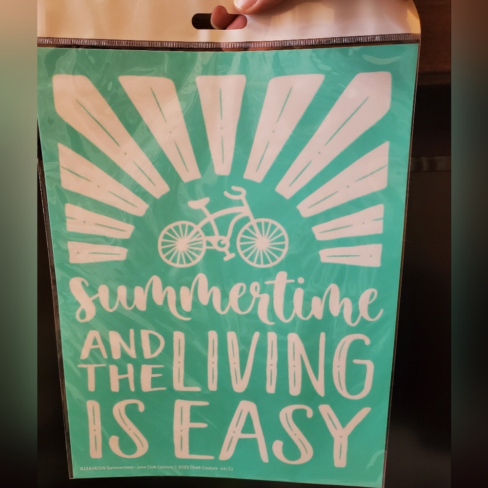 Chalk Couture Transfer Summertime Living is Easy Club Exclusive